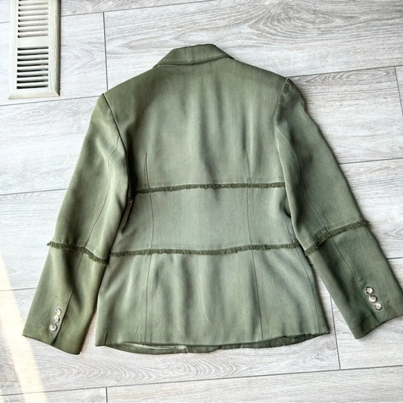 Lolly Pop Pure Silk Fringe  Trim Blazer - Picture 13 of 14